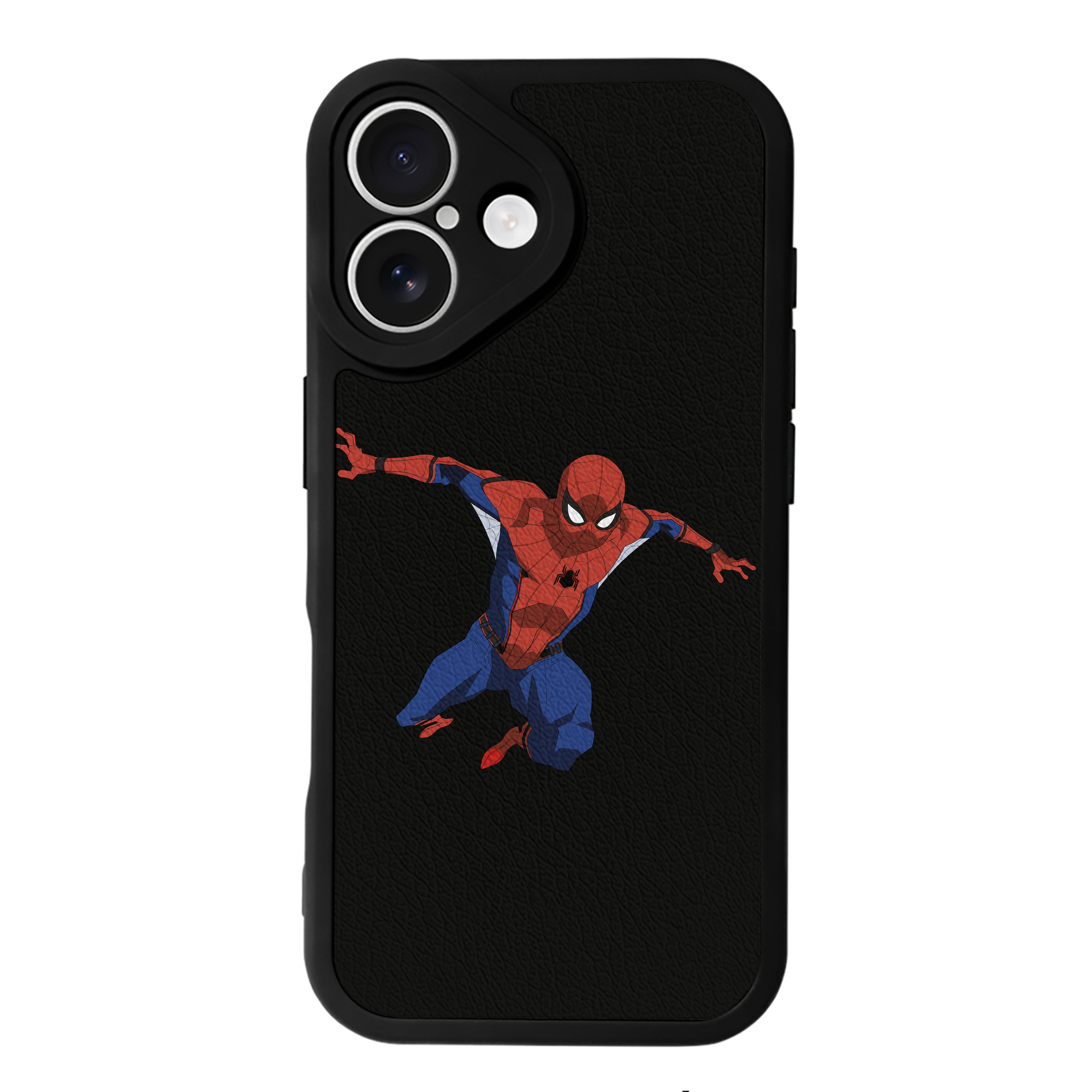Spider Man スパイダーマン 【iPhone 16シリーズ対応】シリコンスマホケース（レザー調） 材質：シリコン